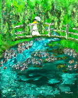 Lady on Monet's Bridge